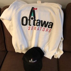 Vintage Ottawa Senators Sweater and Hat